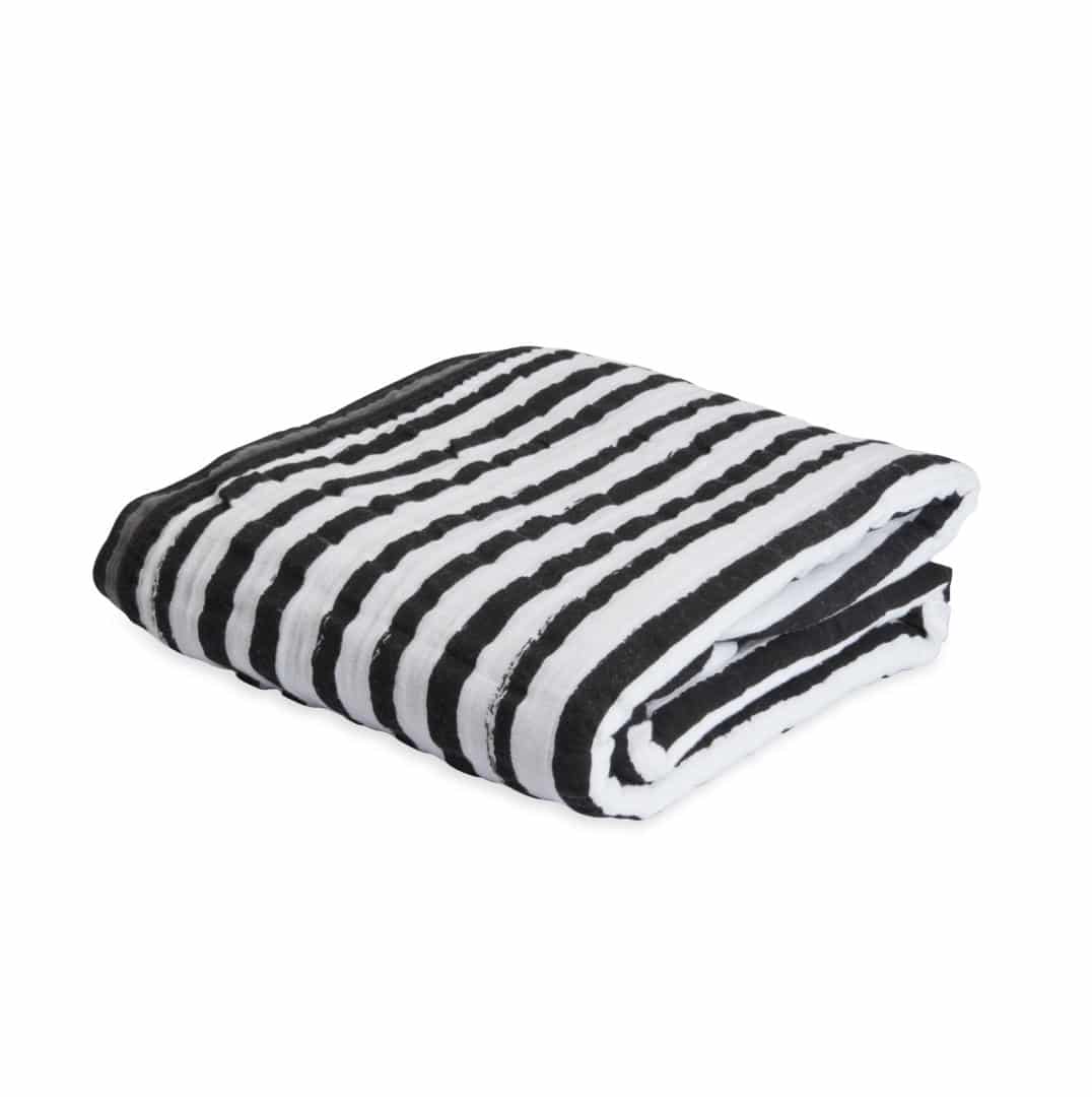 Cotton Muslin Quilt - Ink Stripe