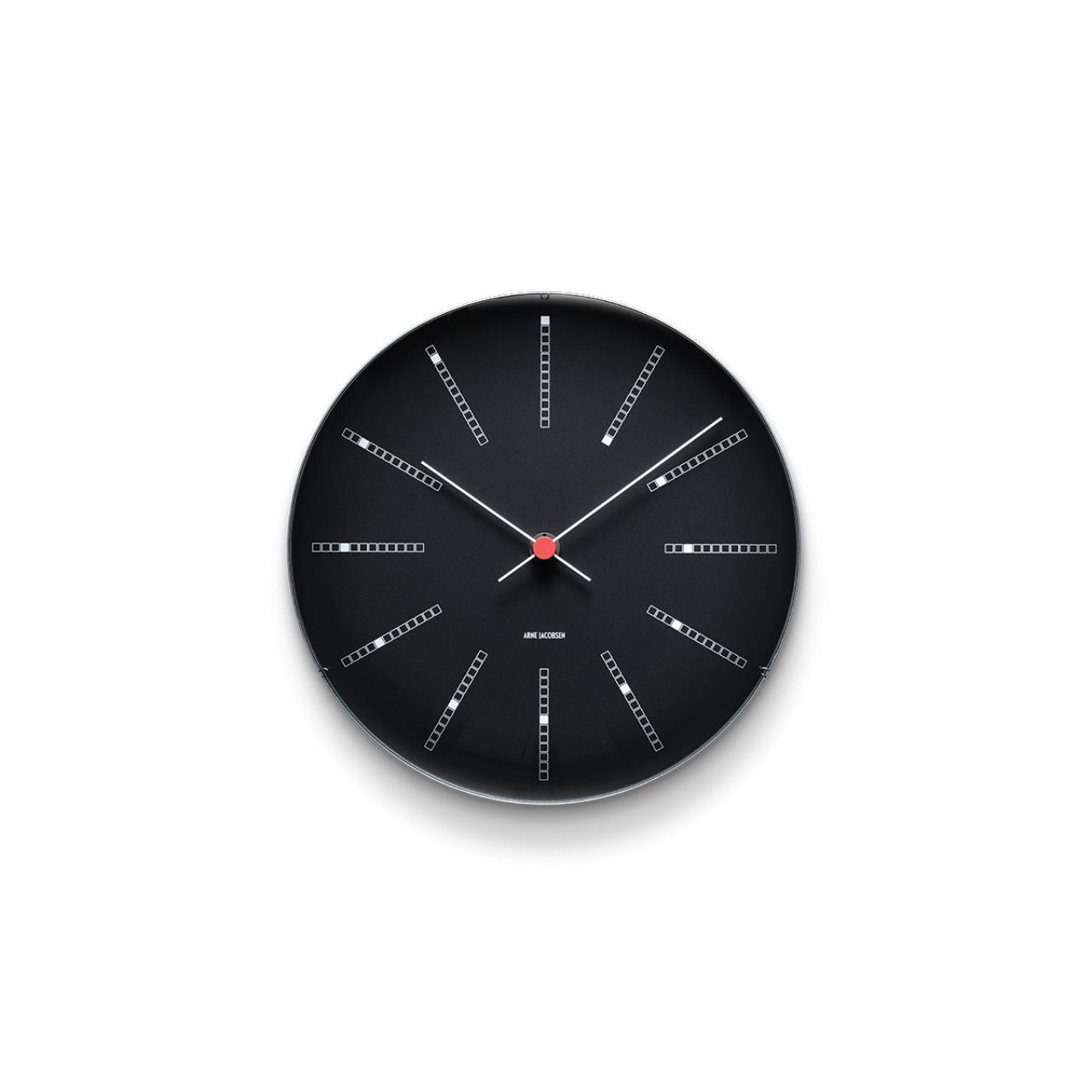 Bankers Wanduhr, 21cm, Schwarz