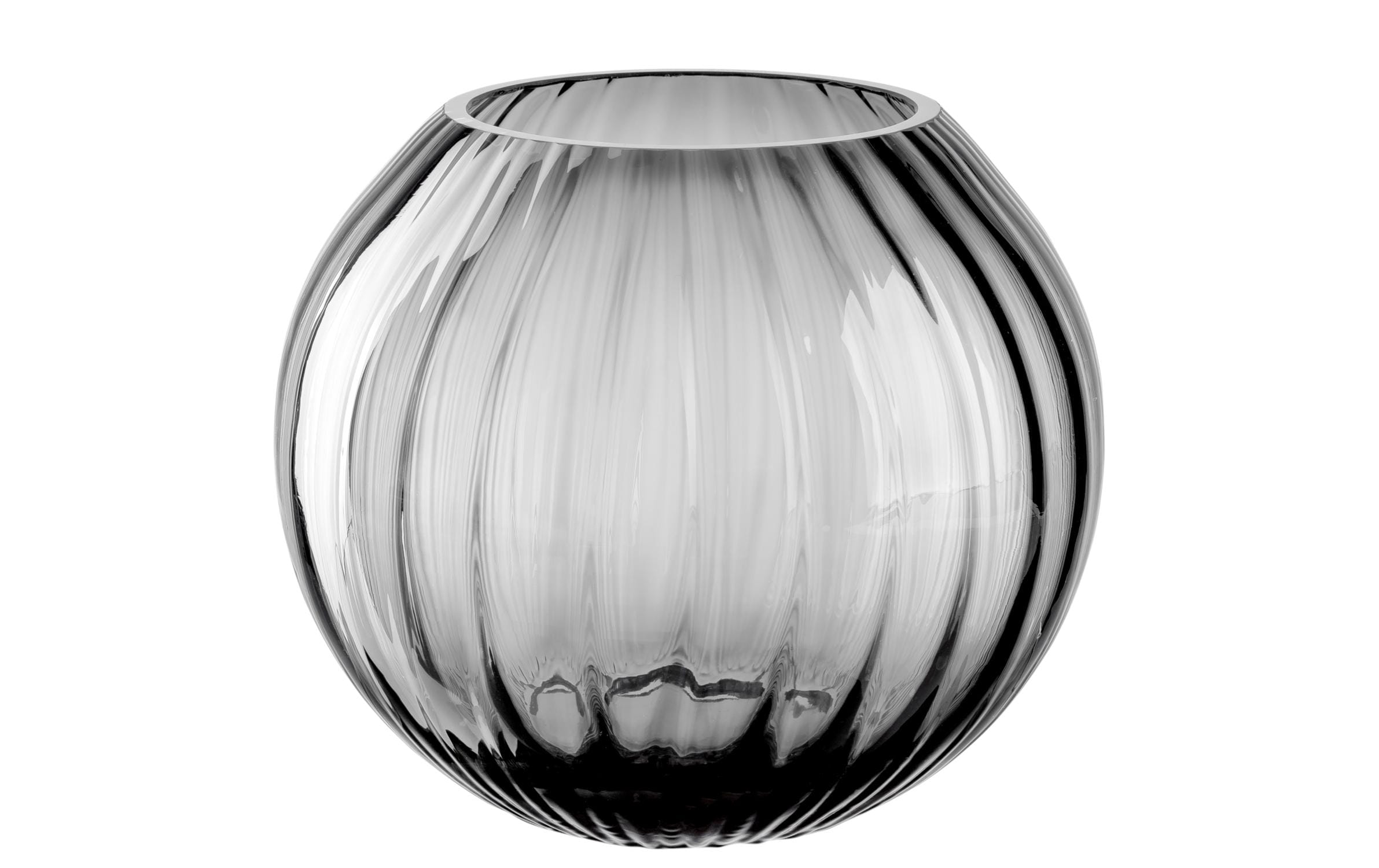 Leonardo Vase Poesia Kugel, 18cm, grau