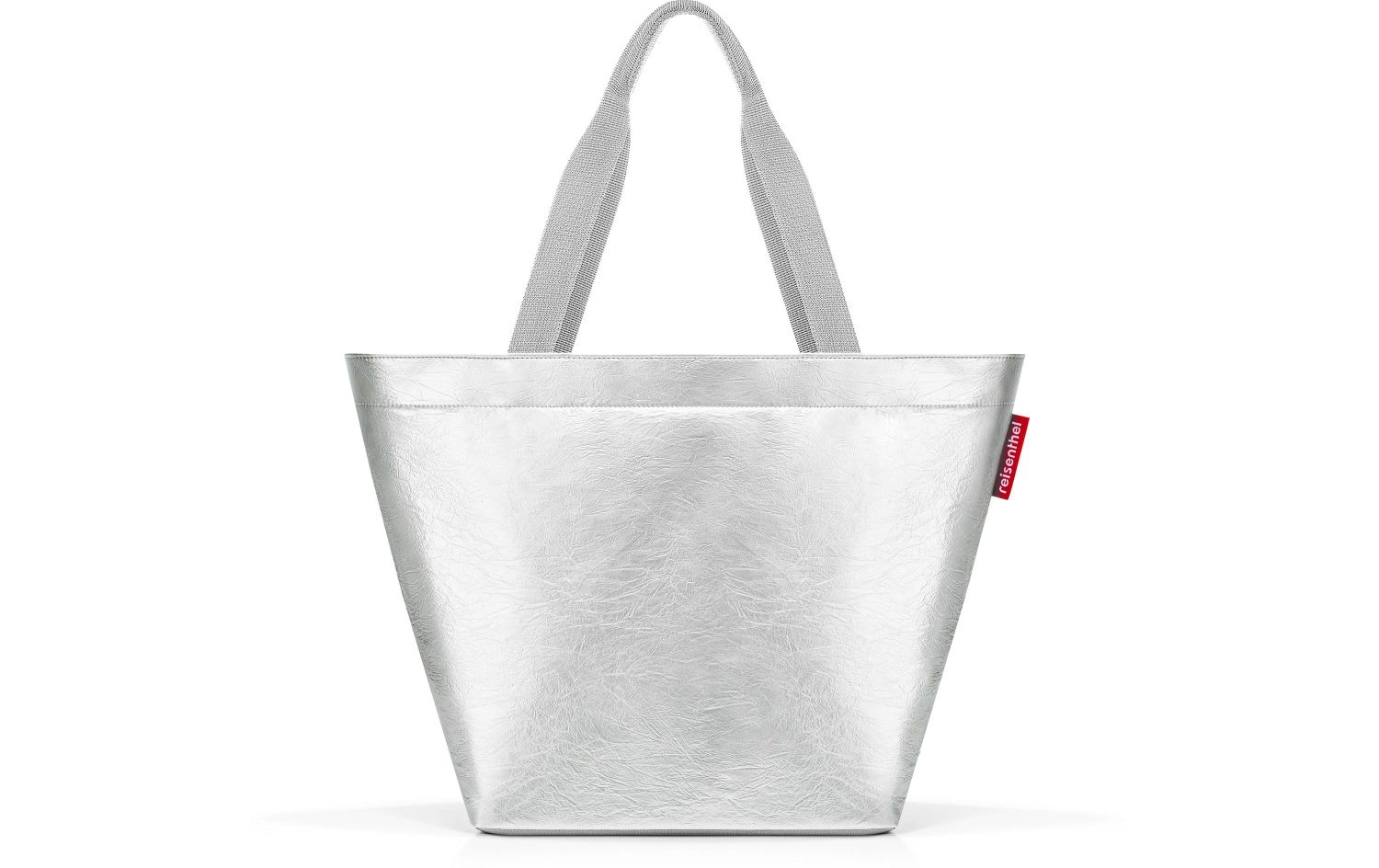 Tasche, Tote, Silber, Lederoptik, Beutel