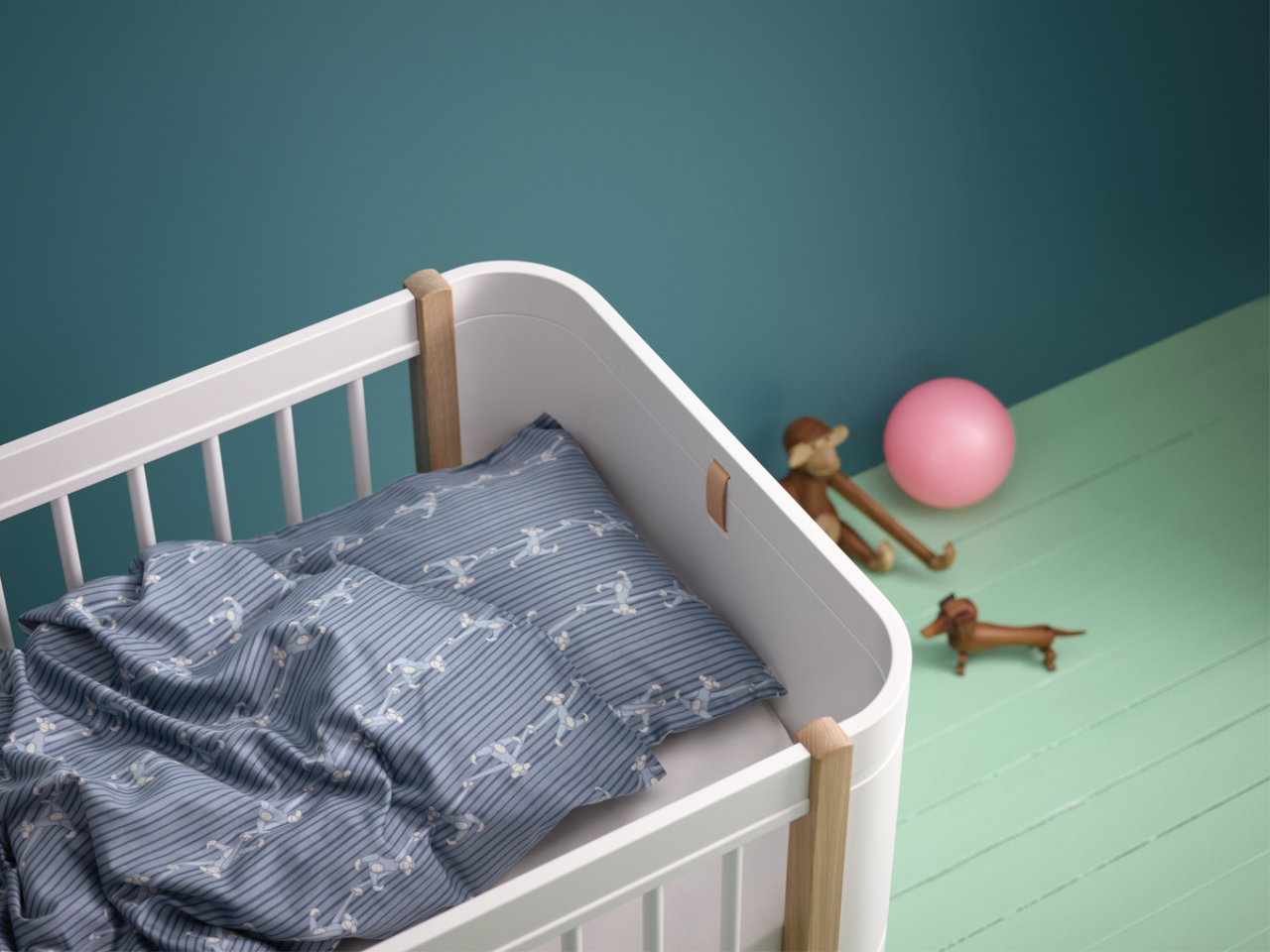 Bettwäsche Affe Baby DK, Blau