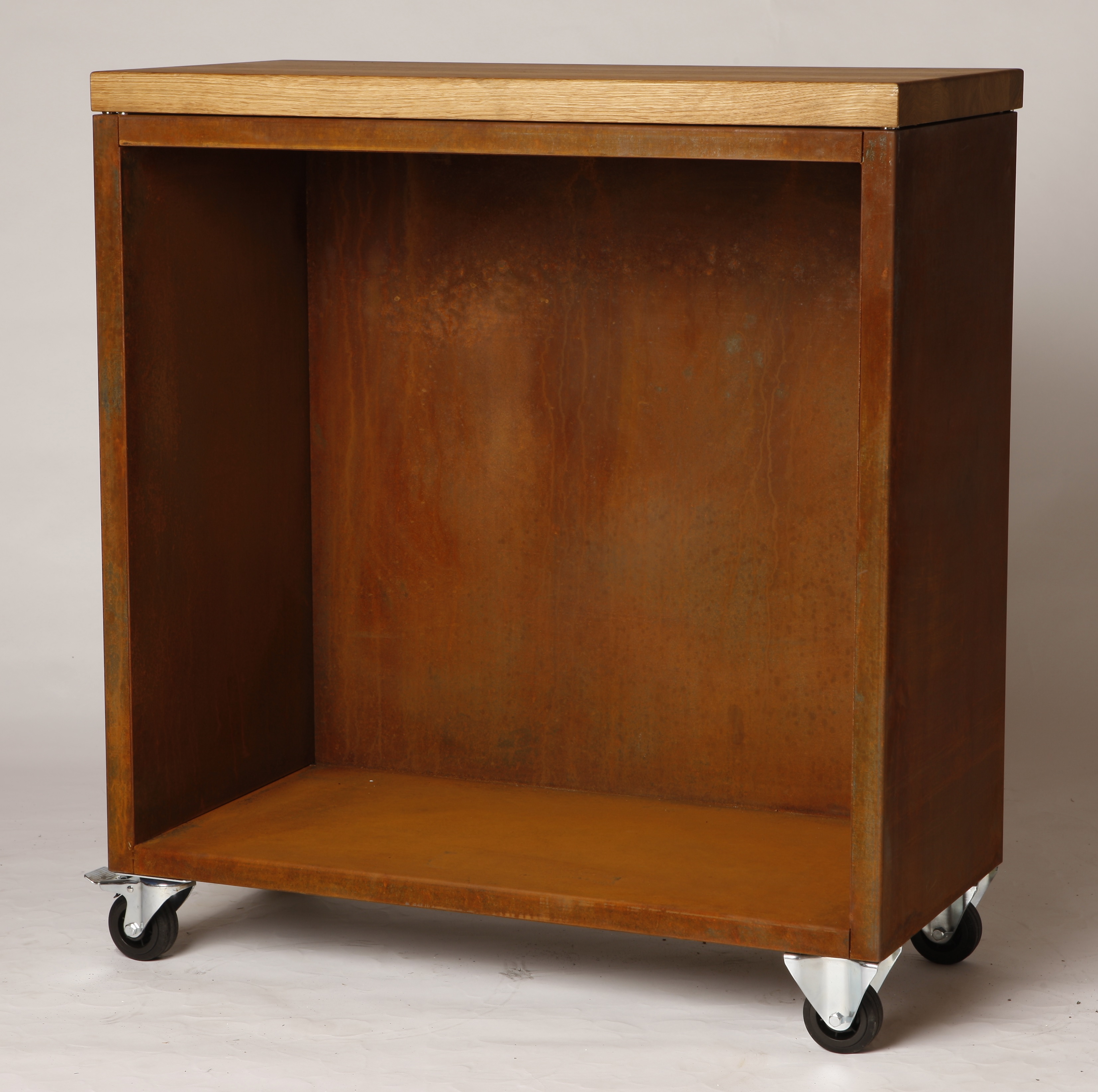 Wagen für Holzaufbewahrung Cortenstahl Wagen für Holzaufbewahrung Cortenstahl