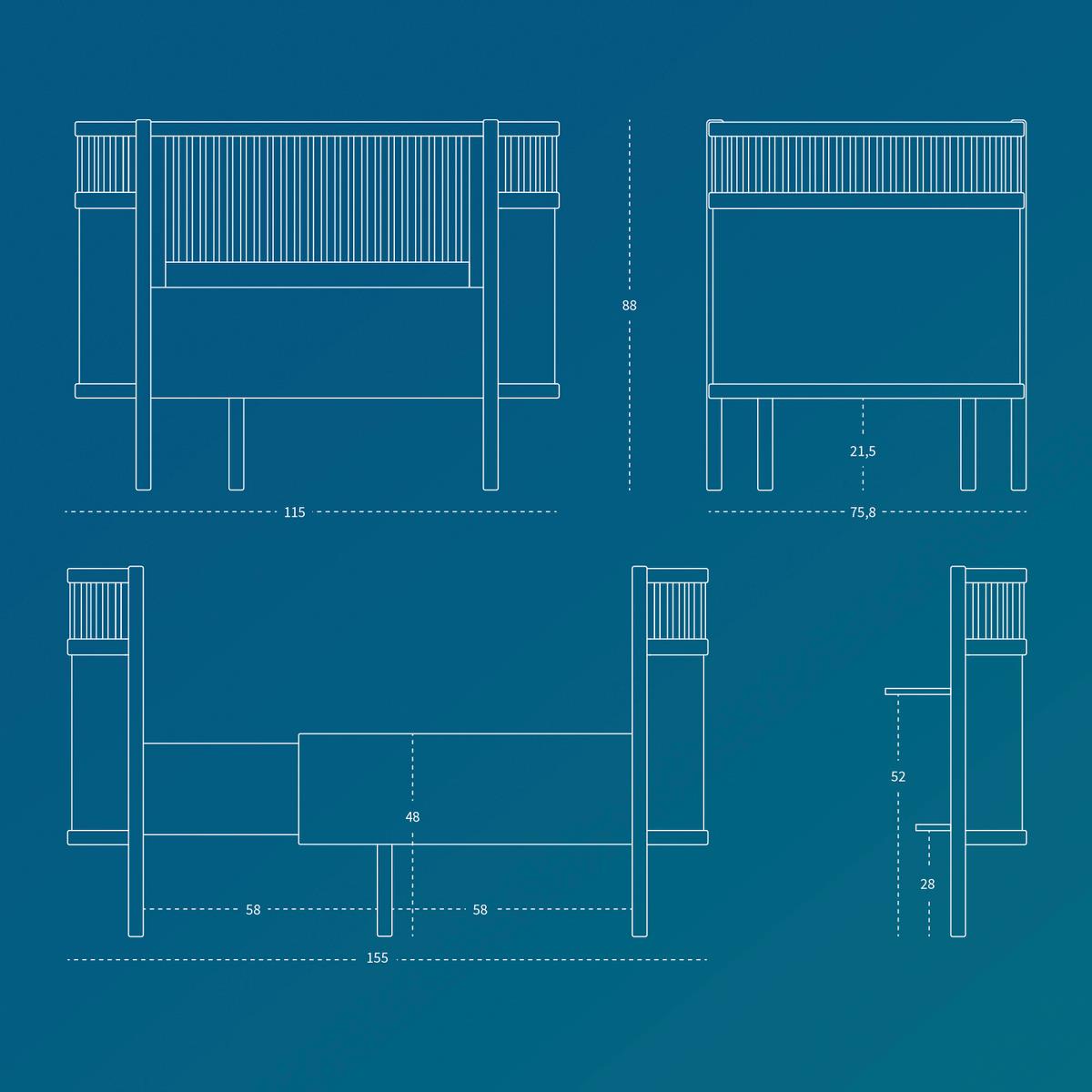 Das Sebra Bett, Baby & Junior, Wooden Edition