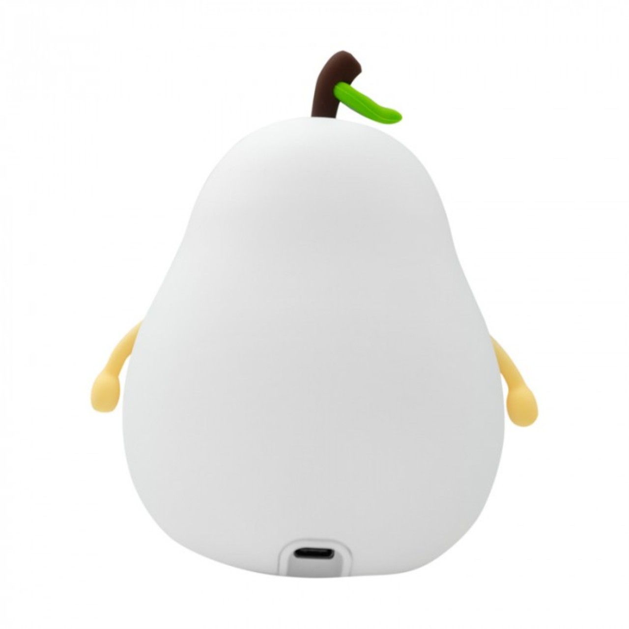Essen, Obst, Pflanze, Produzieren, Birne, Birne, Birnenform, USB-C Anschluss, weißes Objekt, kleine Figur