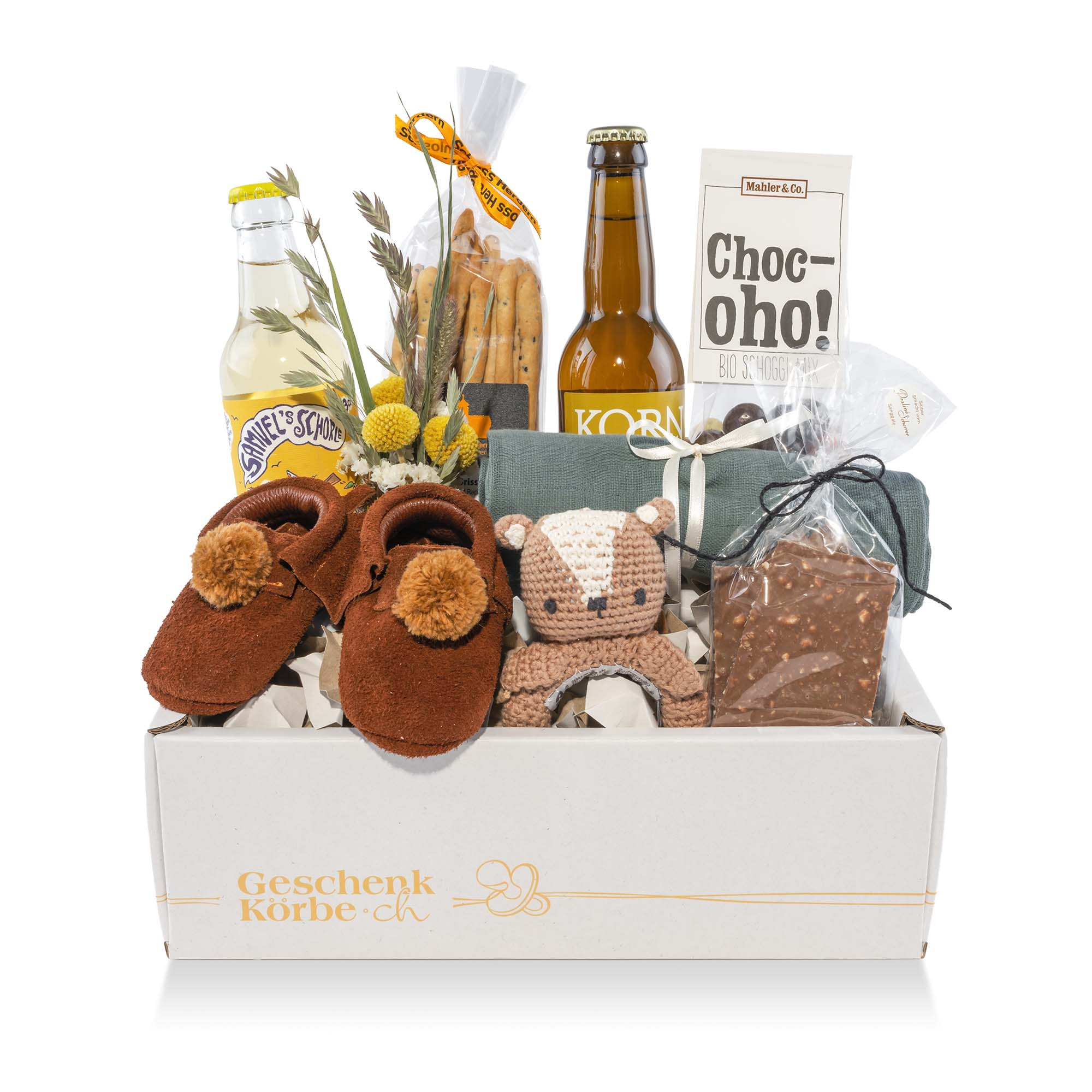 Geschenkkorb Baby "Bear Moccasins" 