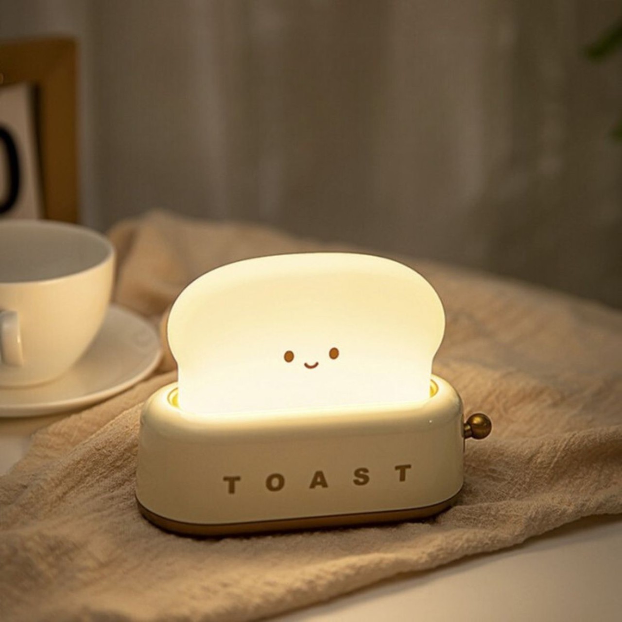 Pokal, Mini-Lampe, Toast-Lampe, süße Lampe, Nachtlicht, Basis mit Toastform