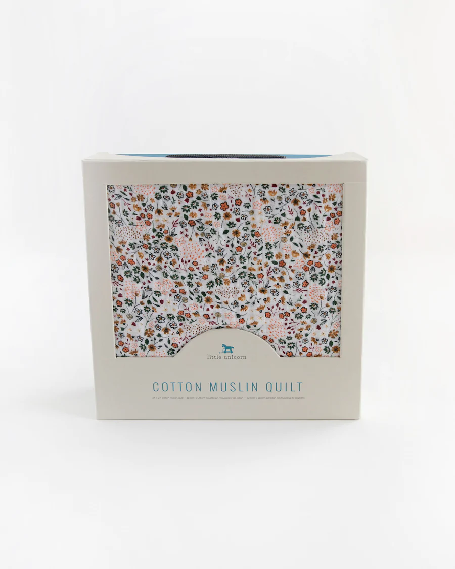 Cotton Muslin Quilt - Pressed Petals