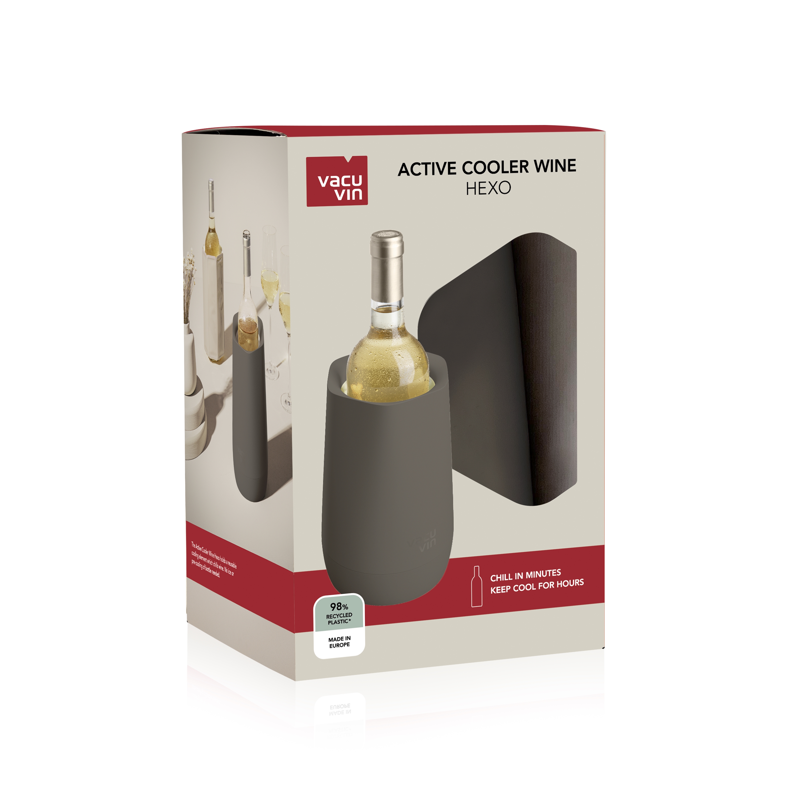 Active cooler Wine Hexo Graphit - recycelbarer Kunststoff 98%