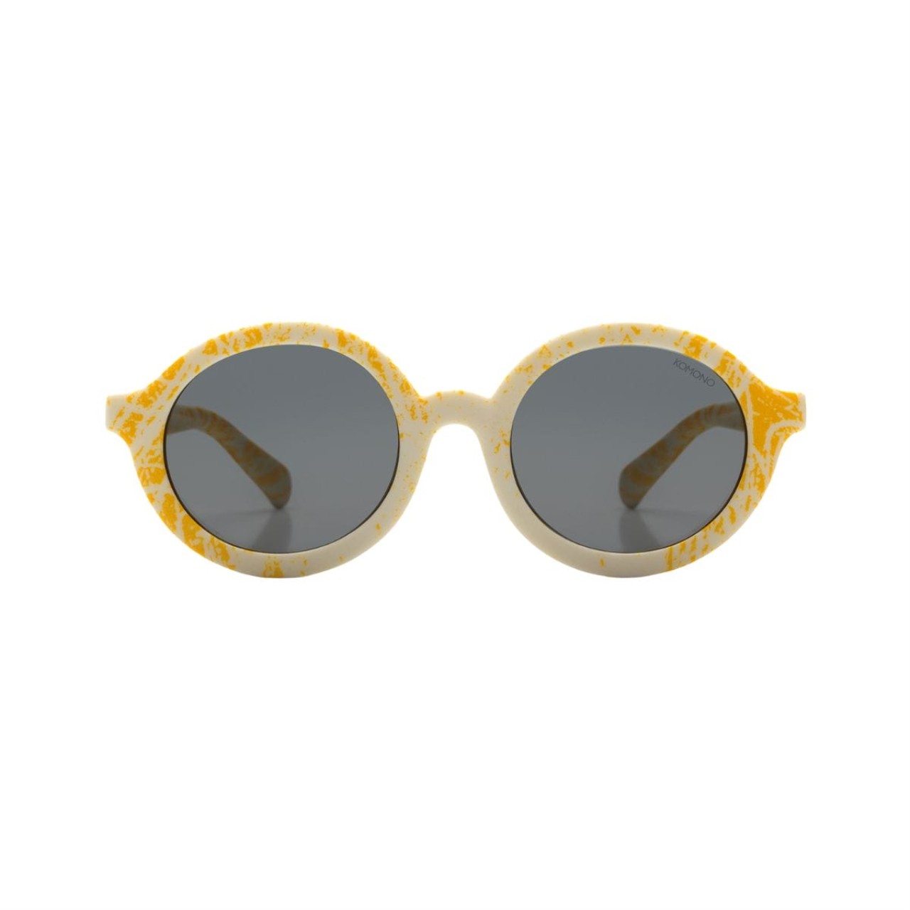 Sonnenbrille, runde Brille, Tortoisefarbene Rahmen, Kunststoffrahmen, graue Gläser