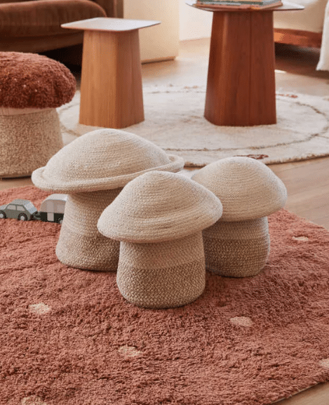 Rug Round Dot Chestnut