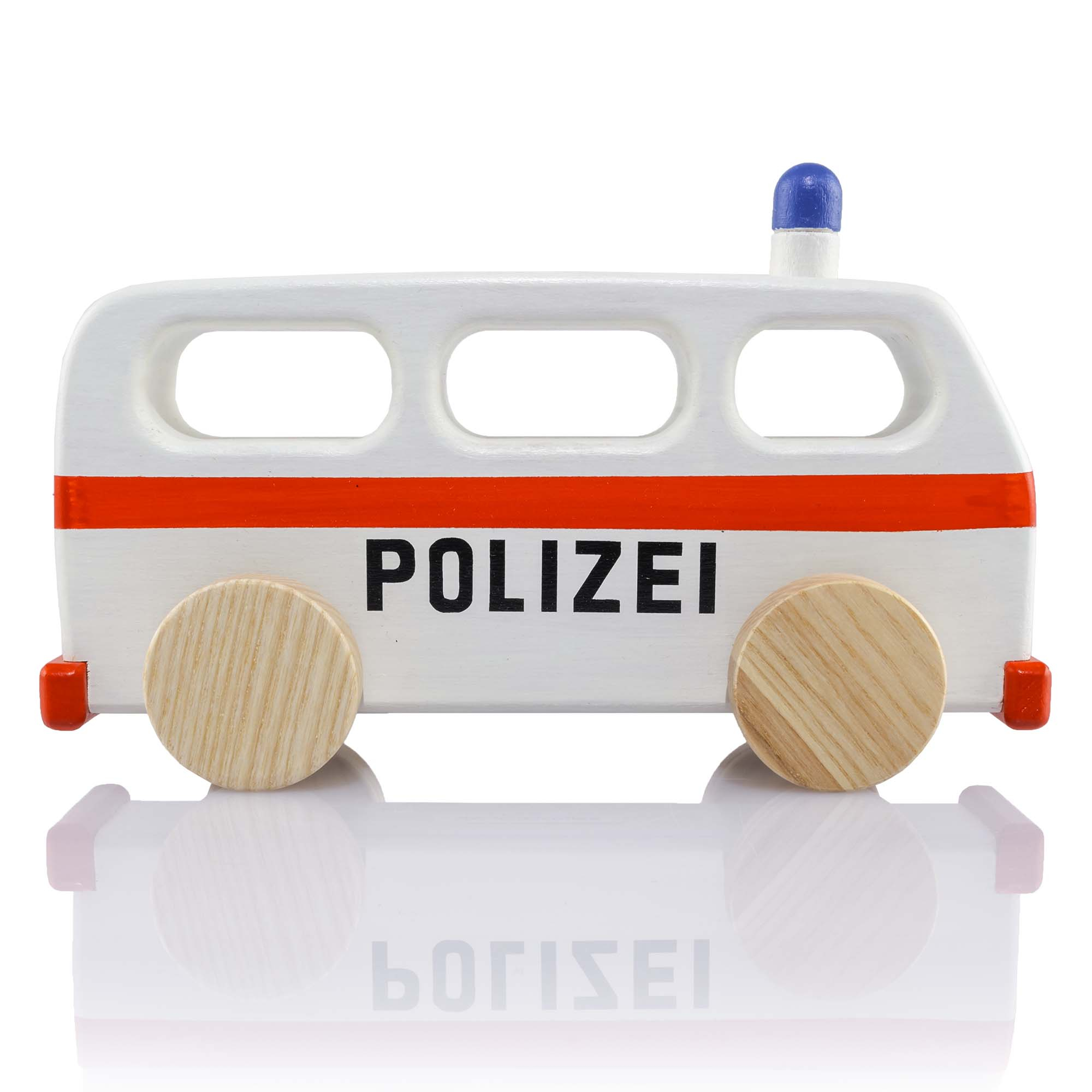 Holzspielzeug "Kultbus Polizei" (Heimstätte Wil)