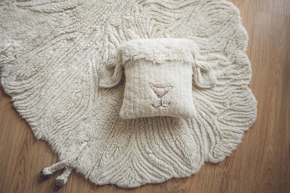 Woolable Cushion Pink Nose Sheep