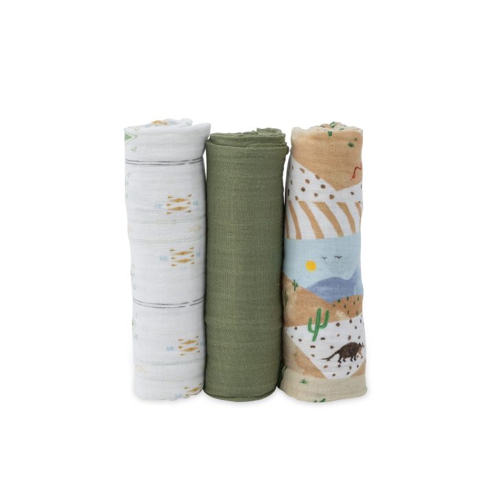 Cotton Muslin Swaddle 3 Pack - Desert Hills