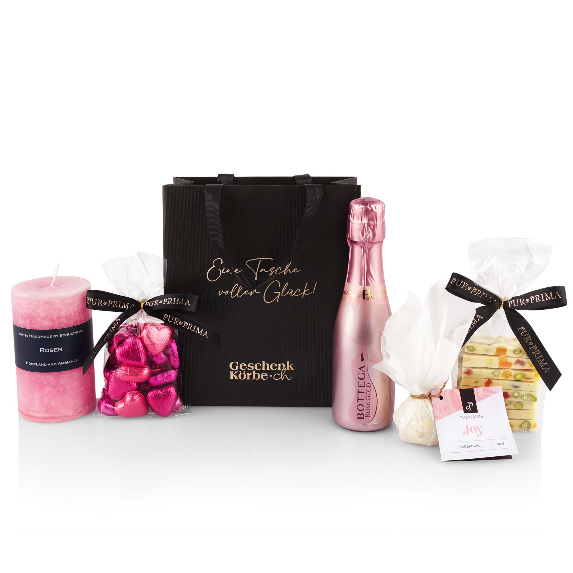 Geschenkset, Peetpass, Pralinen, Sekt, Kartonbox