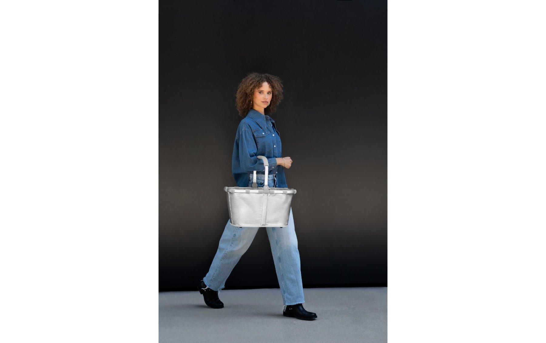 Jeans, Denim, Tasche, Handtasche, Silber