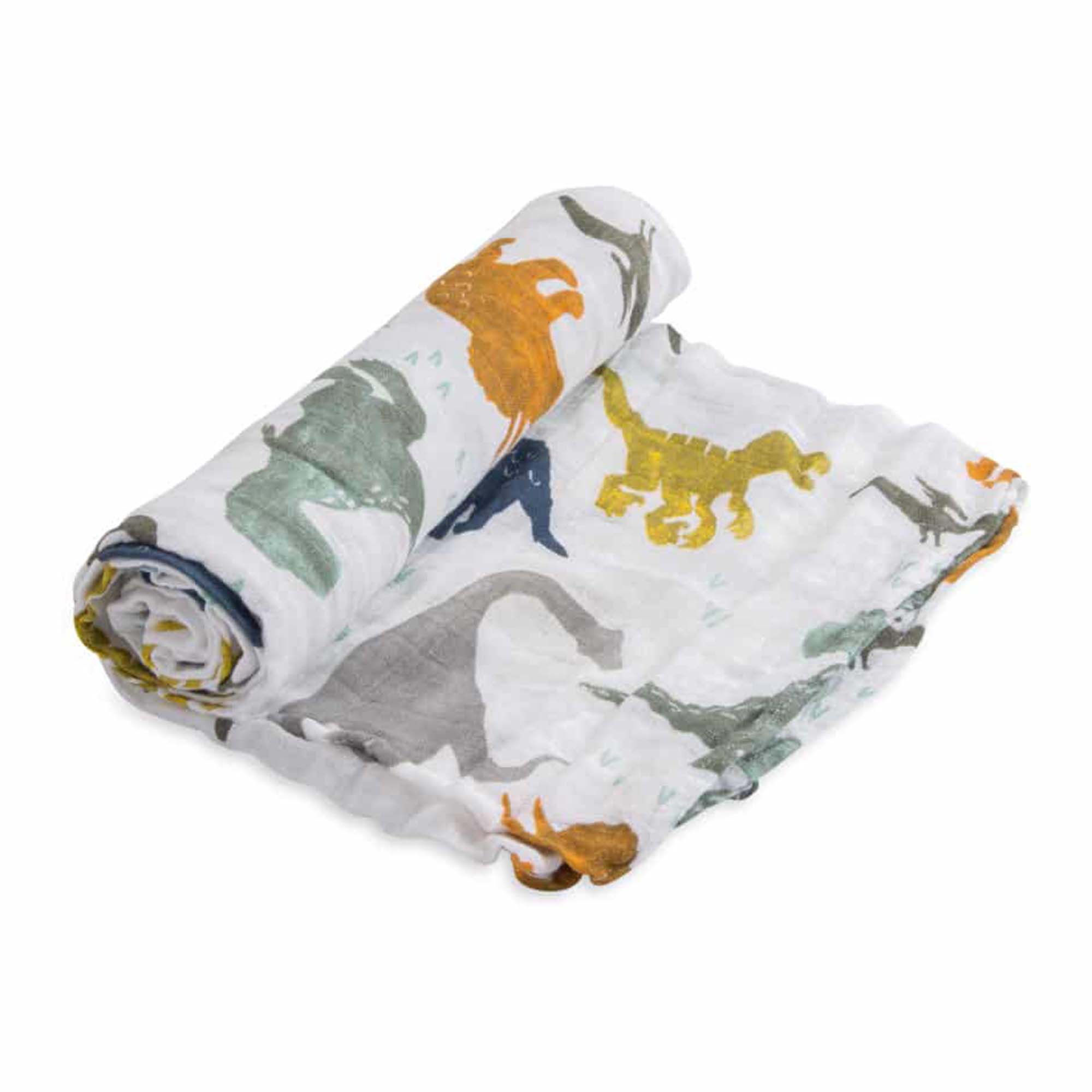 Cotton Muslin Swaddle Single – Dino Friends Cotton Muslin Swaddle Single – Dino Friends