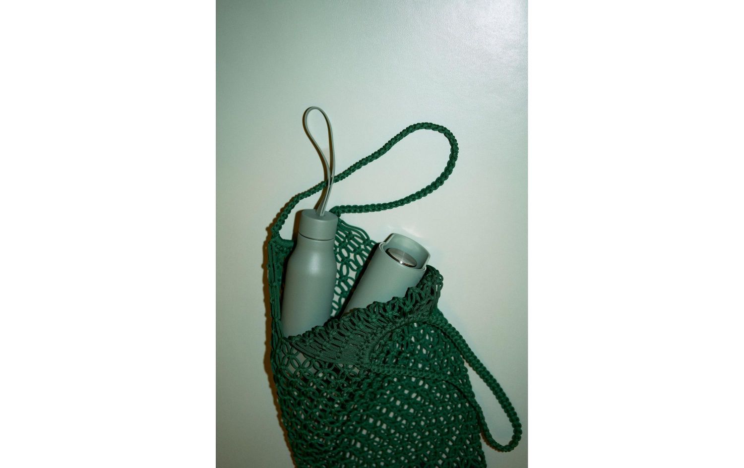 Mesh-Tasche, Netztasche, Grüne Tasche, Trinkflasche, Isolierte Flasche, Tasche, Netzbeutel, Grün, Flasche, Kompakte Tragetasche