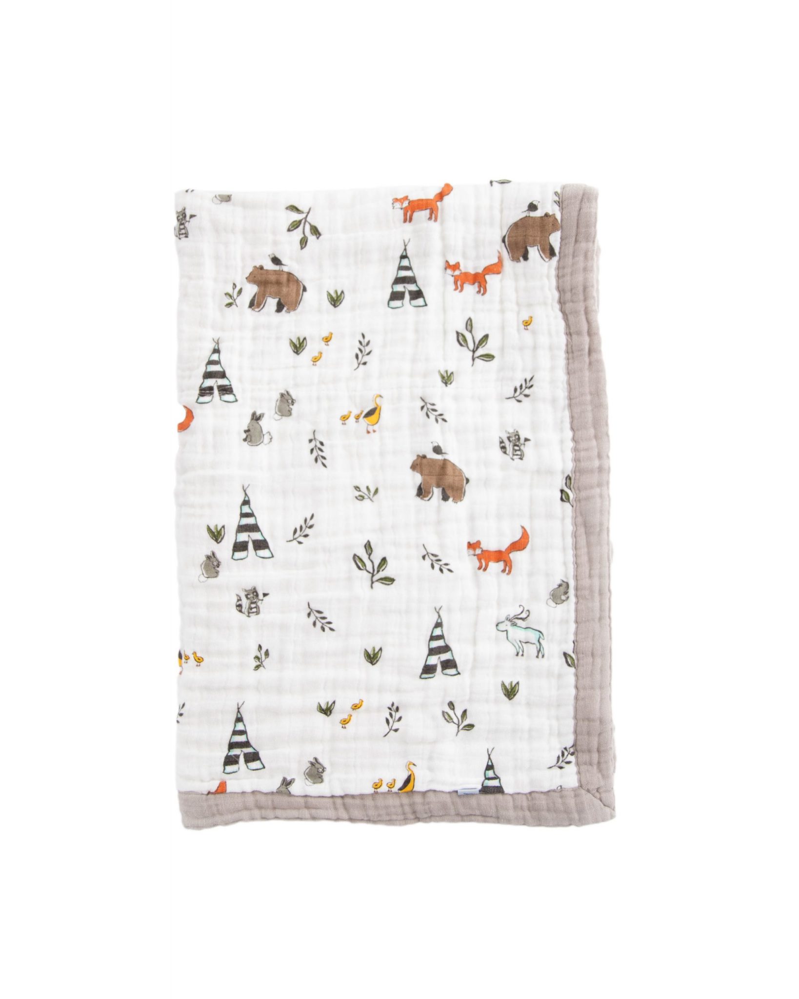 Cotton Muslin Baby Blanket - Forest Friends