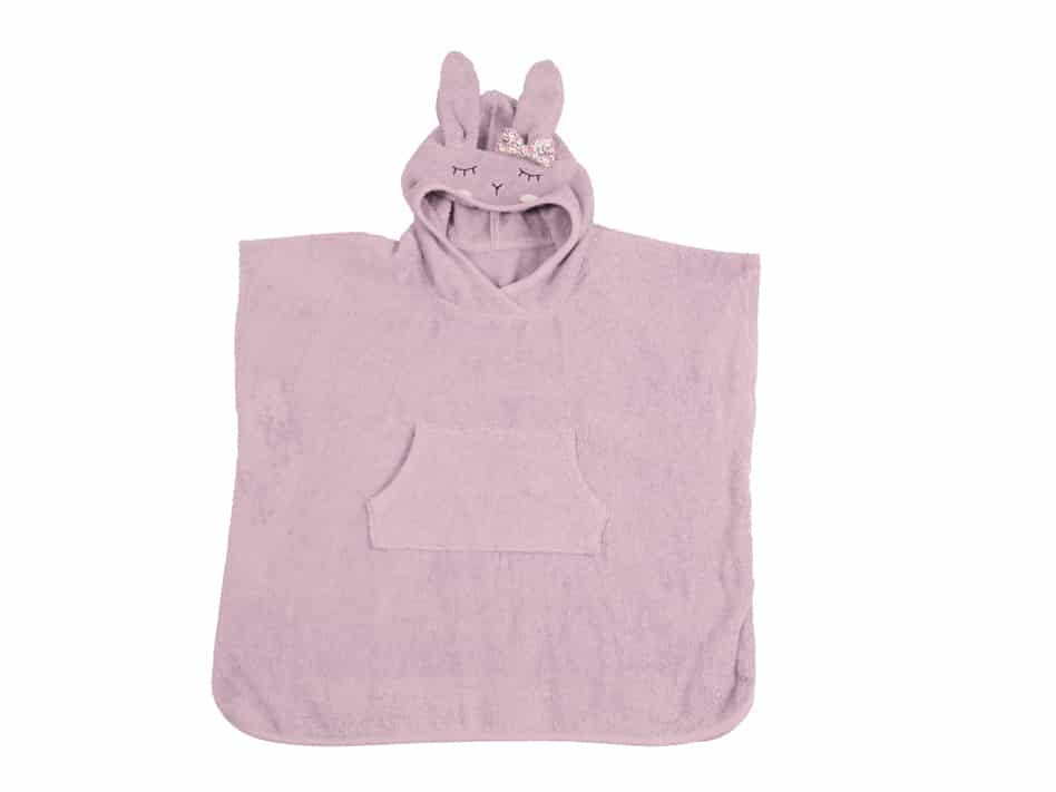 Badeponcho Rabbit rosé (GOTS)-org