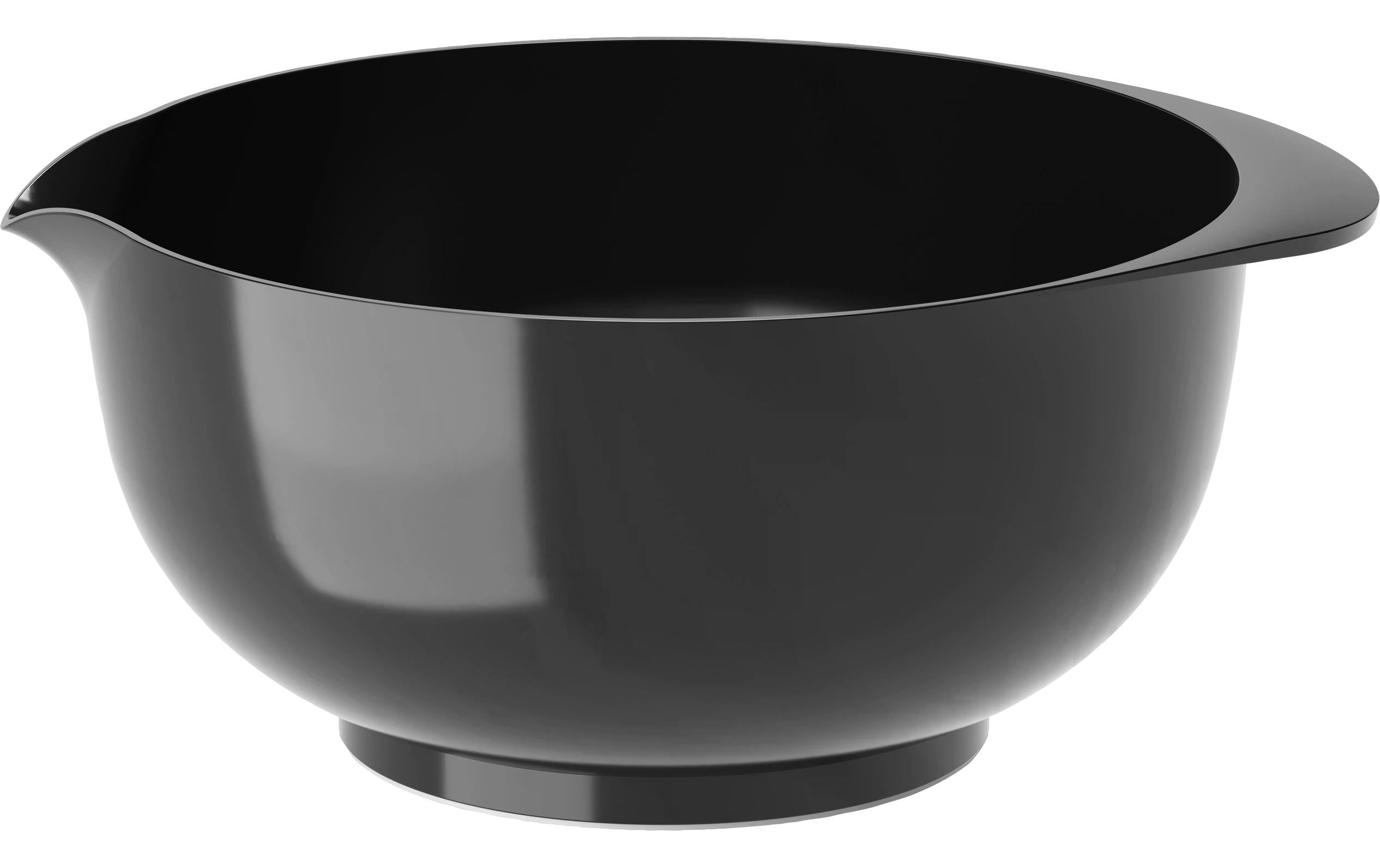 Schüssel, Schüssel aus Metall, schwarz, rund, Spitzefläche flach