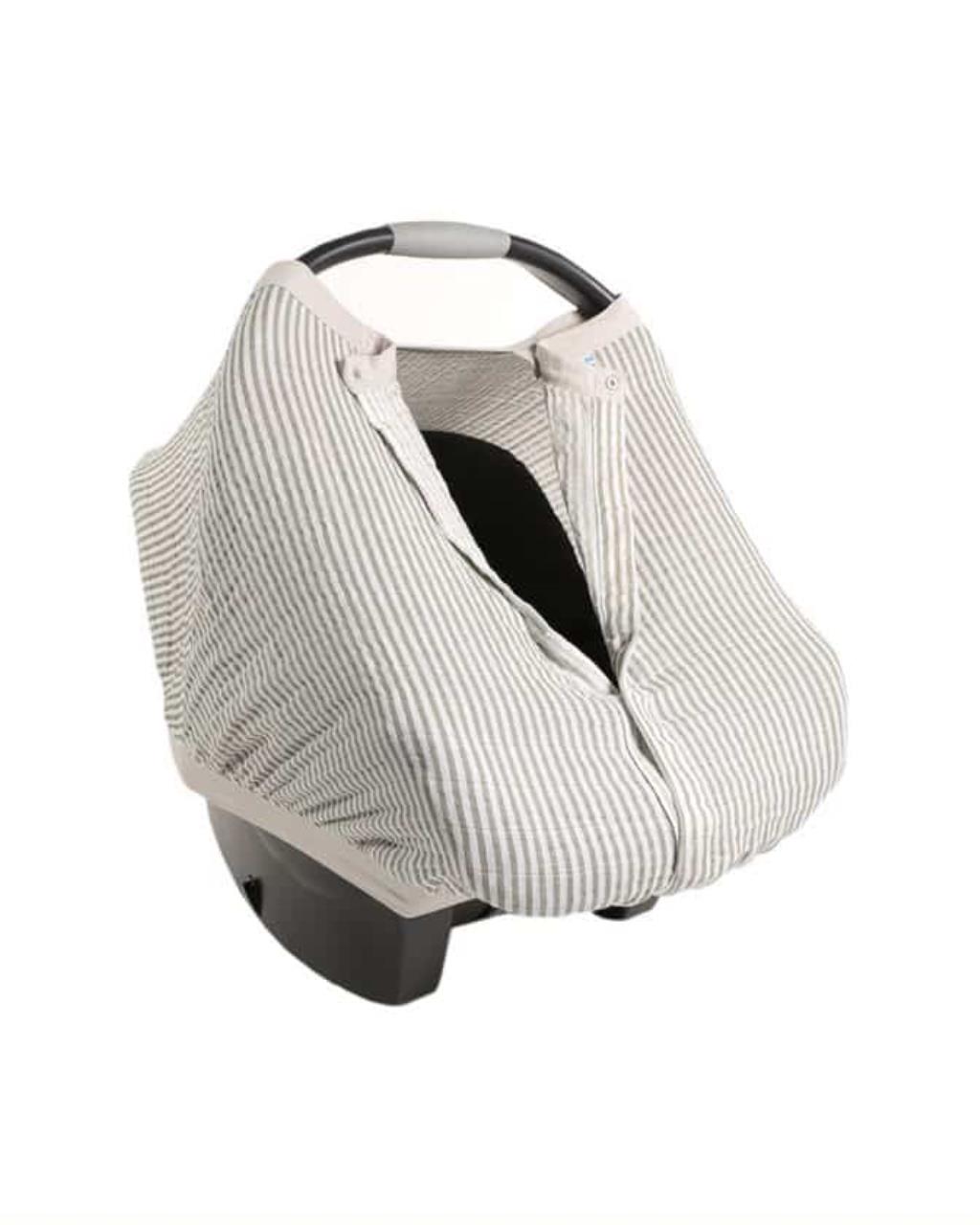 Baumwoll-Muslin Sonnendach Grey Stripe
