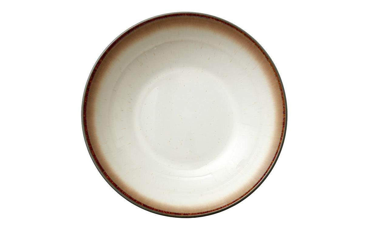 teller, porzellan, creme, rand, unregelmäßige-glasur