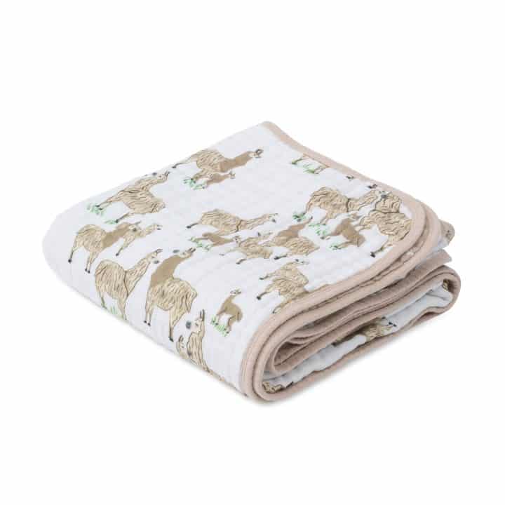 Cotton Muslin Quilt - Llama