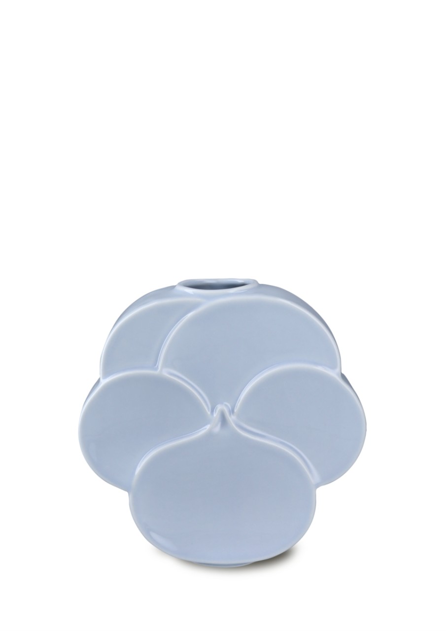 Blumenform, Blütenknopf, Keramik, Hochglanz, Blau