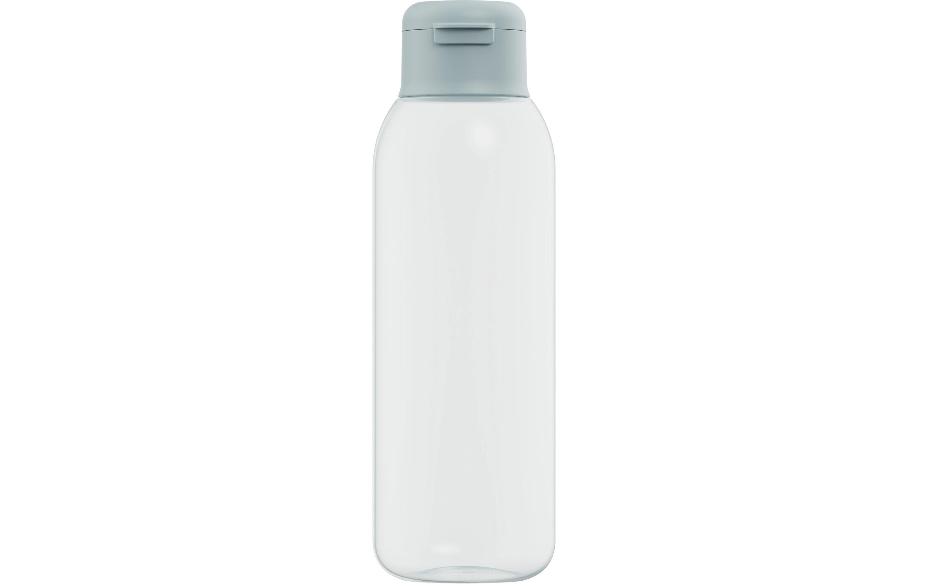 Wasserflasche, Trinkflasche, Plastik, Schraubverschluss, Grau
