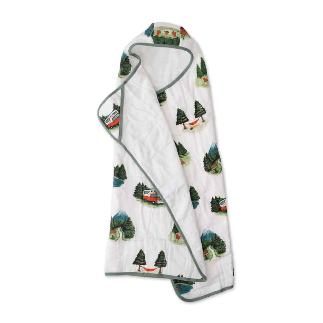 Big Kid Hooded Towel -  Happy Camper