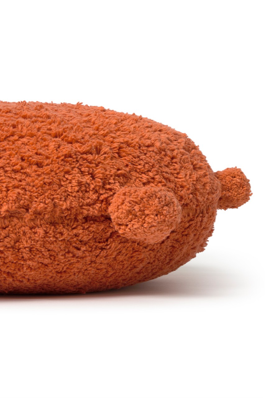 Kissen, Kuschelkissen, Stoffkissen, Plüschkissen, Orangene Farbe