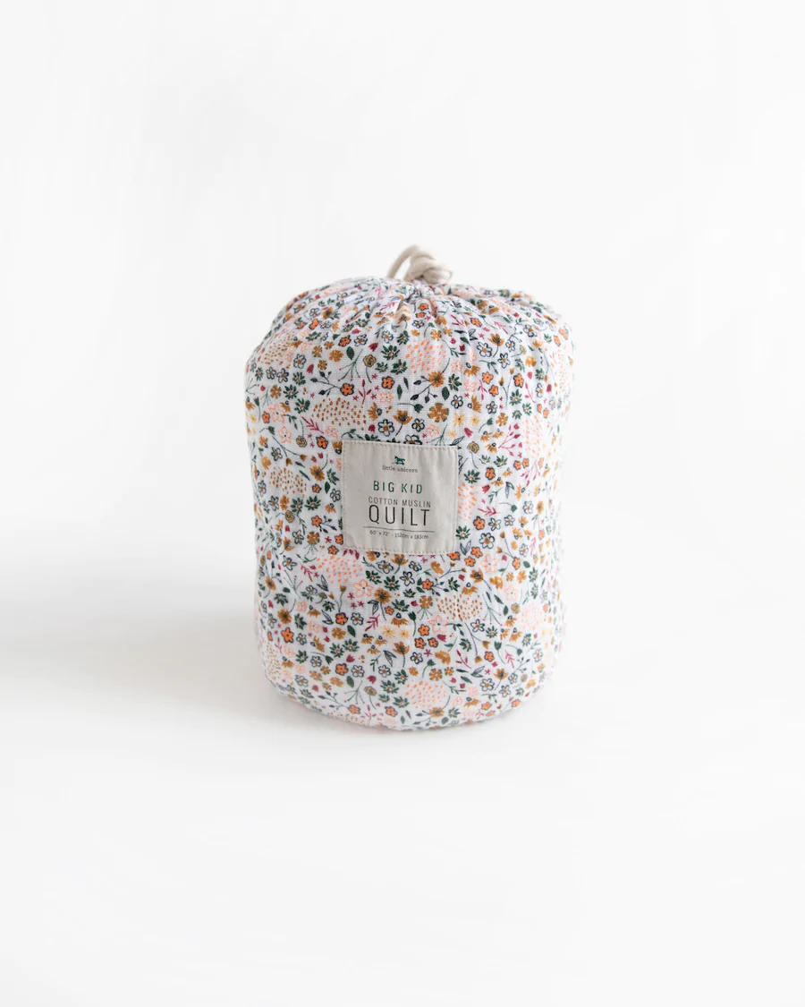 Cotton Muslin Quilt Big Kid - Pressed Petals Cotton Muslin Quilt Big Kid - Pressed Petals