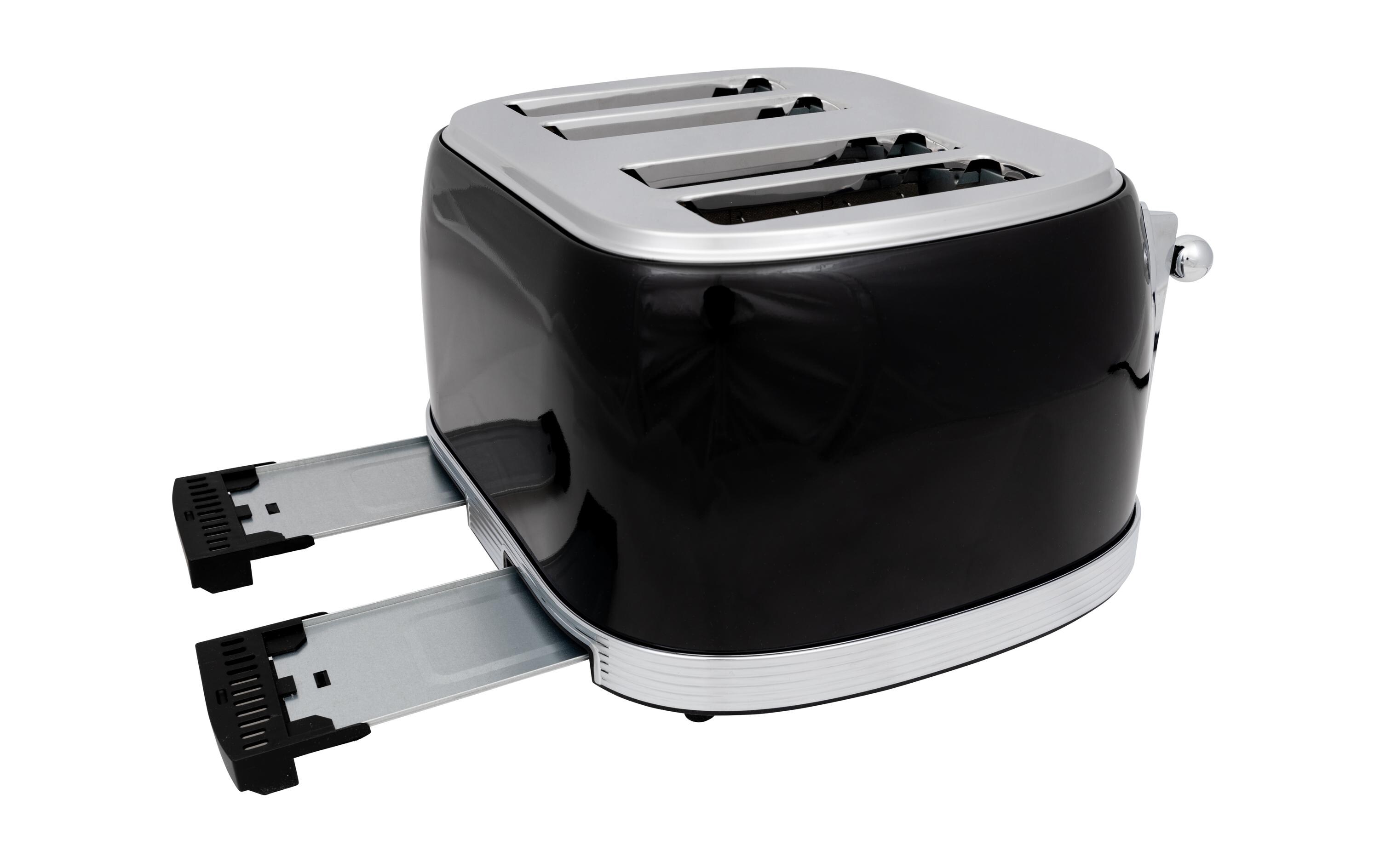 FURBER Retro Toaster 4 Schlitz Schwarz