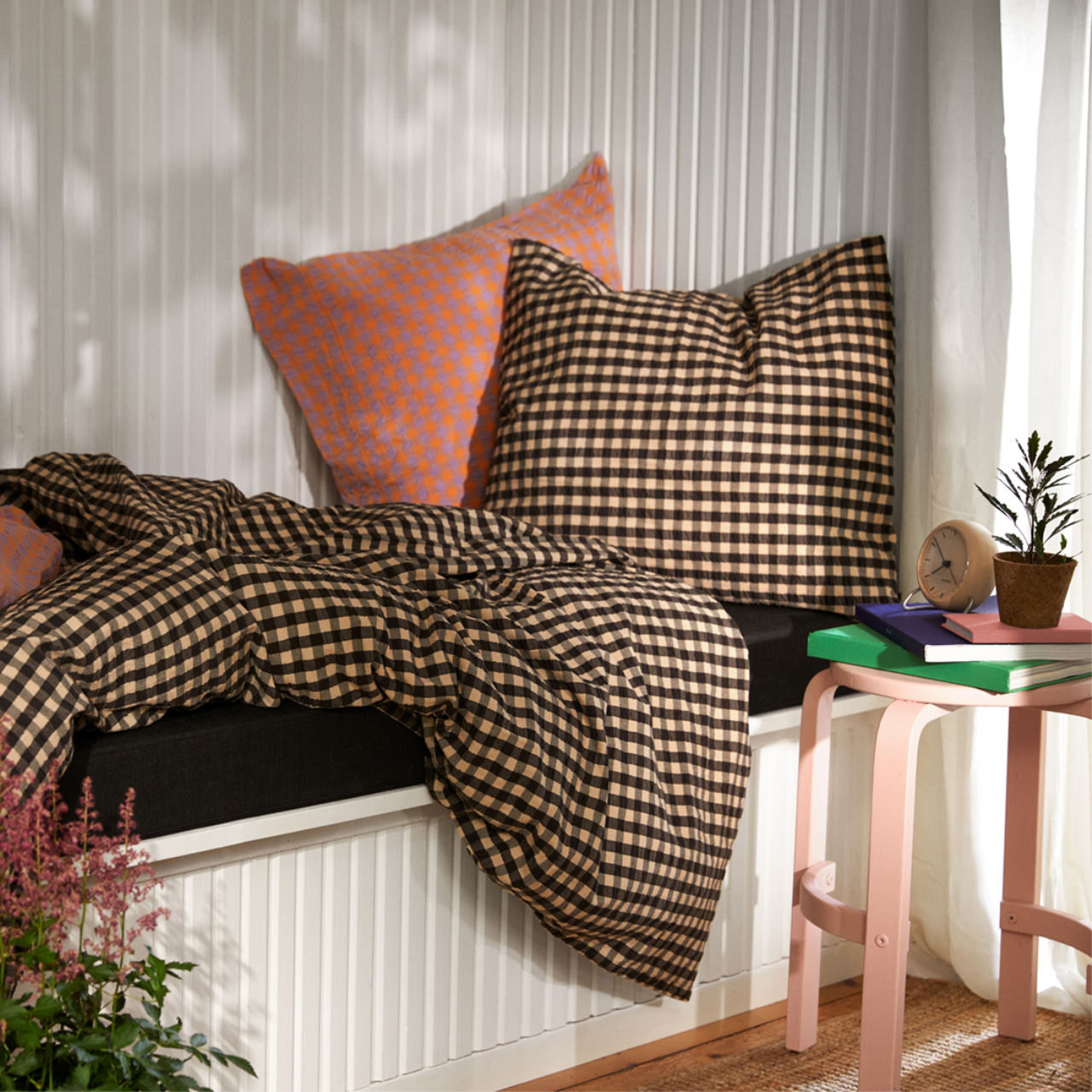Bæk&Bølge Bettwäsche DK, 200x220cm, Schwarz/Sand