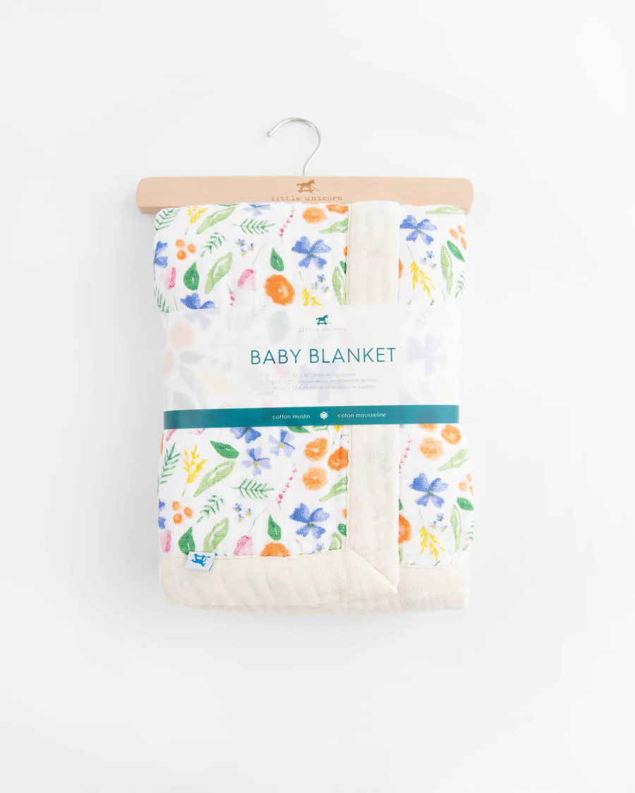 Cotton Muslin Baby Blanket - Mountain Bloom
