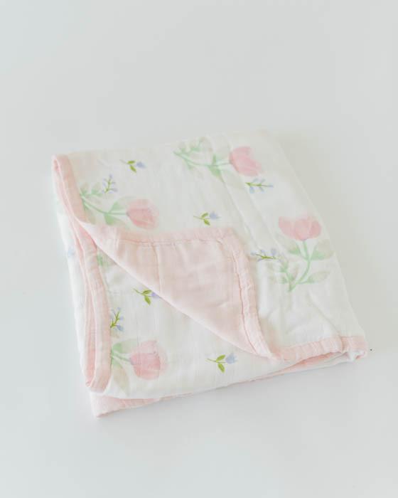 Deluxe Muslin Quilt - Pink Peony Deluxe Muslin Quilt - Pink Peony