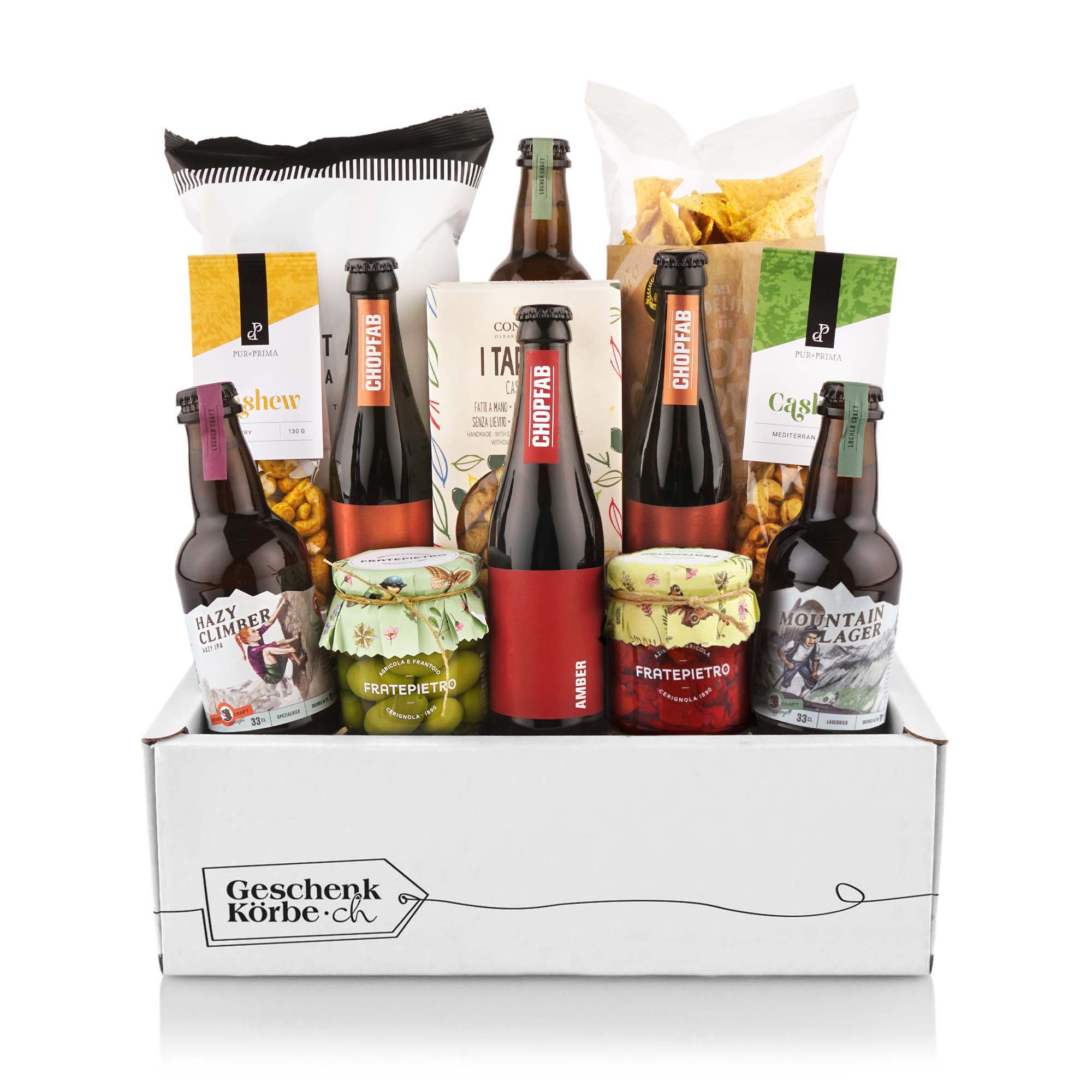 Geschenkkorb für Männer – Gin, Wein & Spezialitäten