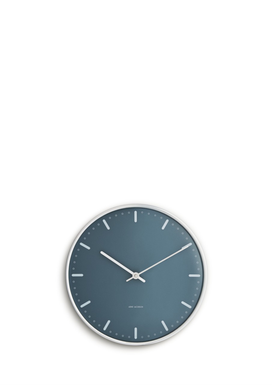 Uhr, Wanduhr, Runde Uhr, Analoguhr, Blaues Zifferblatt