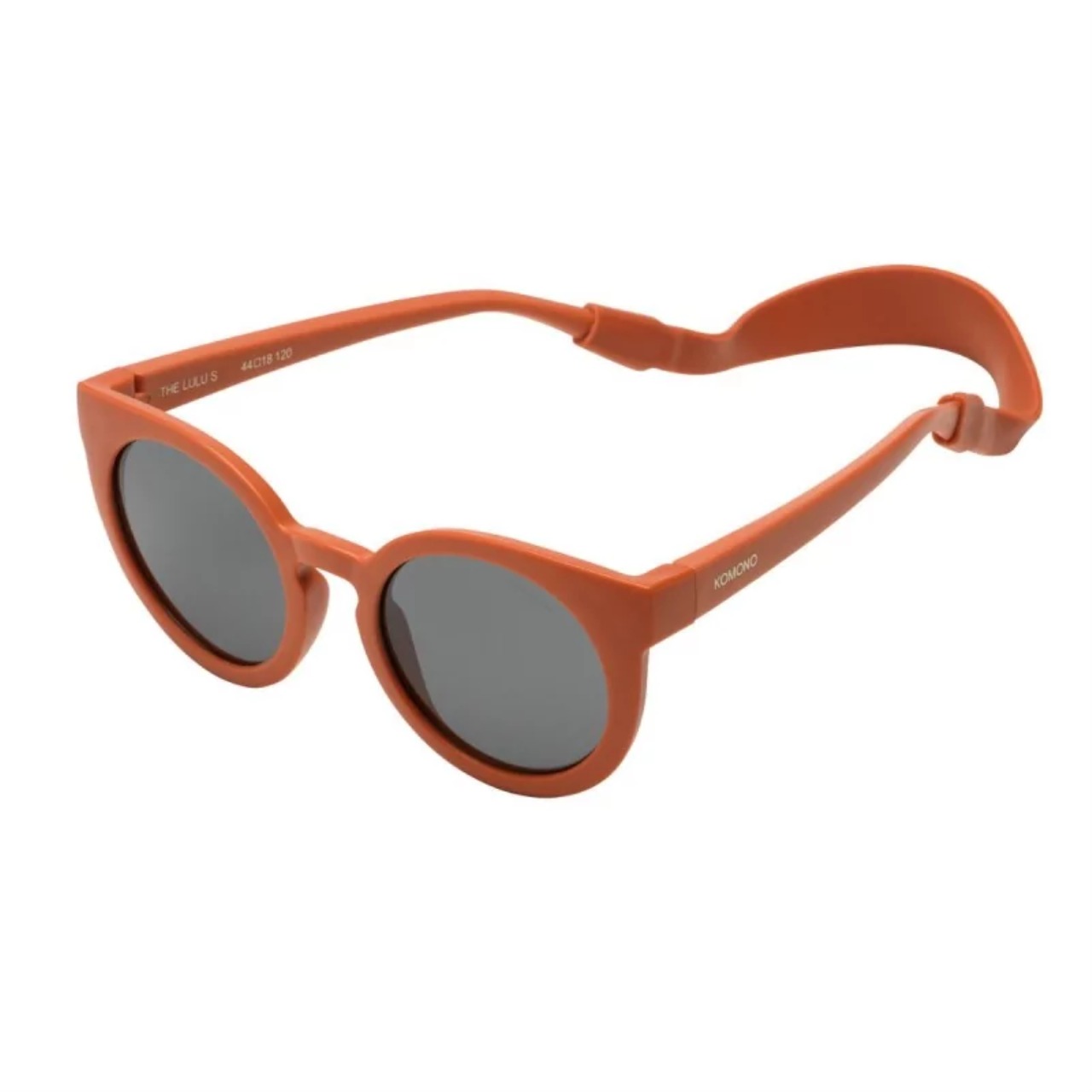 Sonnenbrille, Runde Gläser, Orange, Kunststoff, Graue Gläser