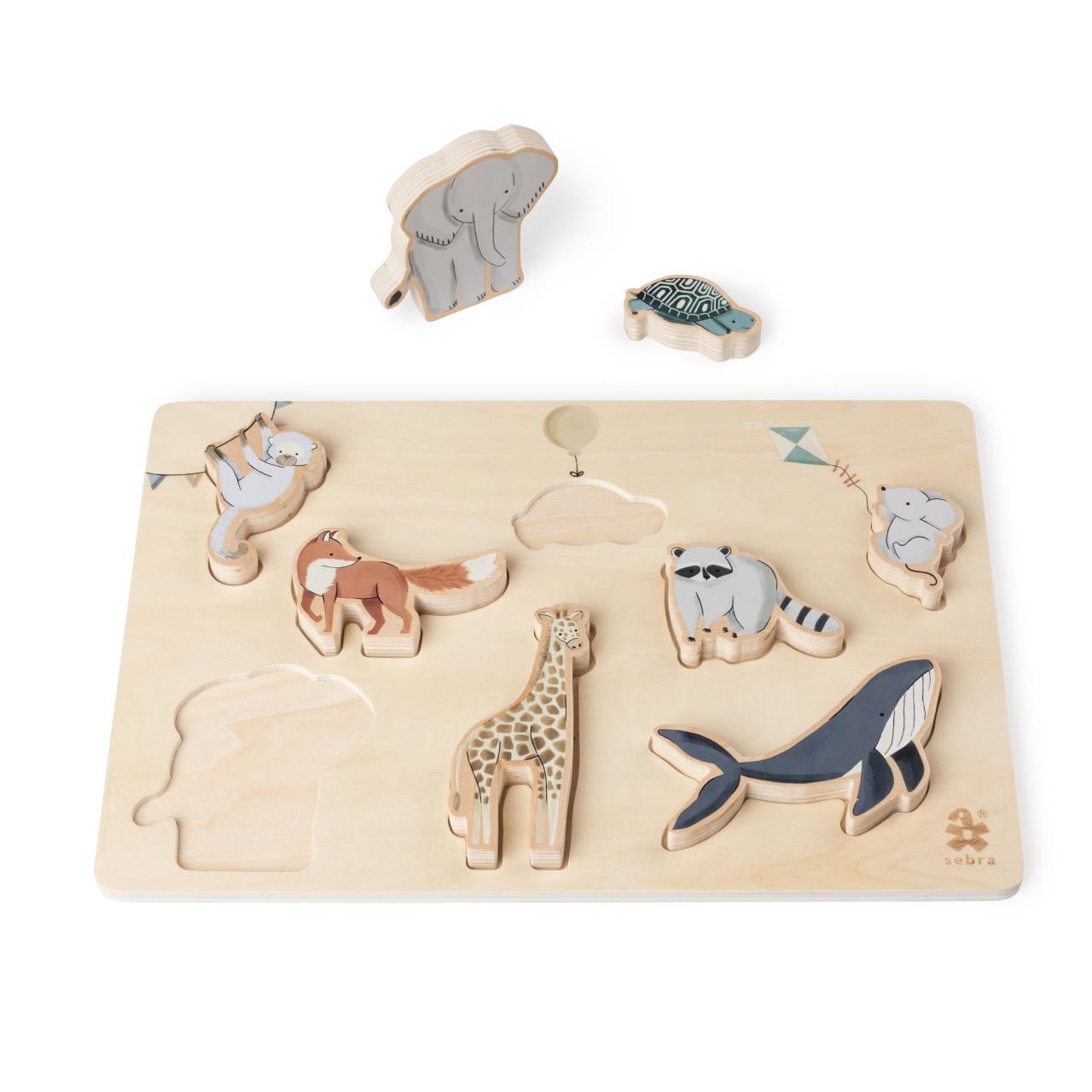 Kräftiges Puzzle, Holz, World of Sebra