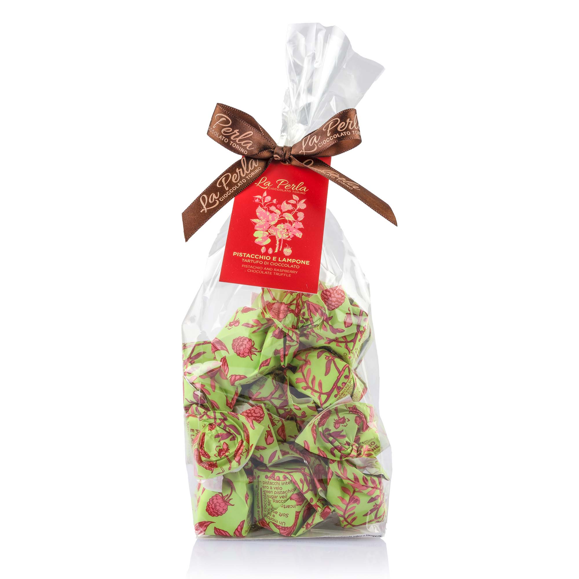 La Perla di Torino, Tartufi Piemontesi Pistacchio e Lampone, 200g