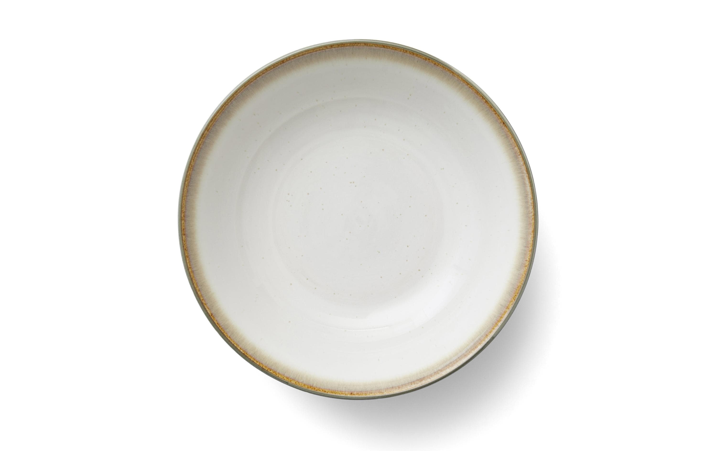 Teller, Geschirr, Kreisform, Beige Rand, Tonware