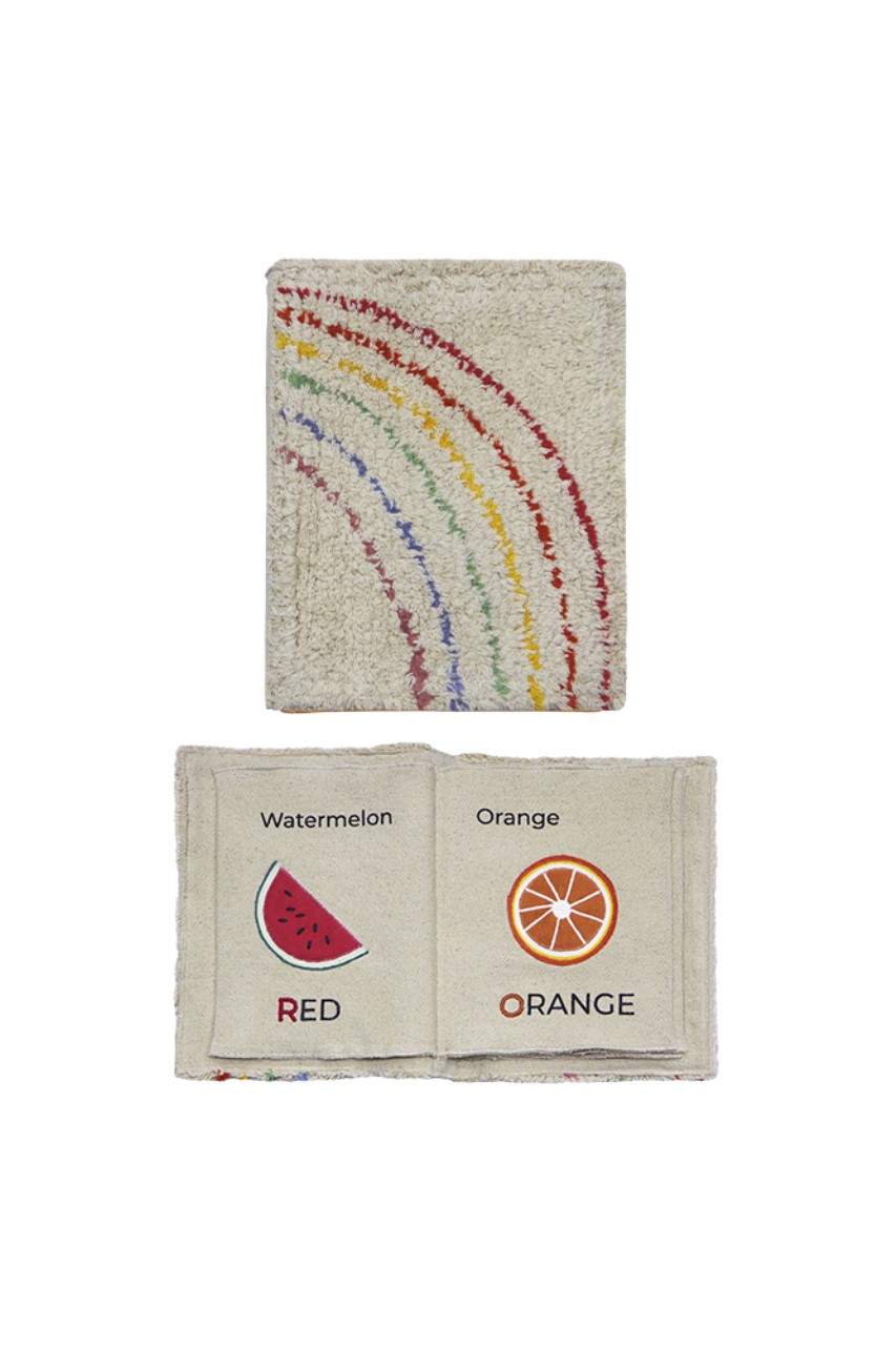 Teppich, Badematte, Regenbogenmuster, Fransen, Multicolor