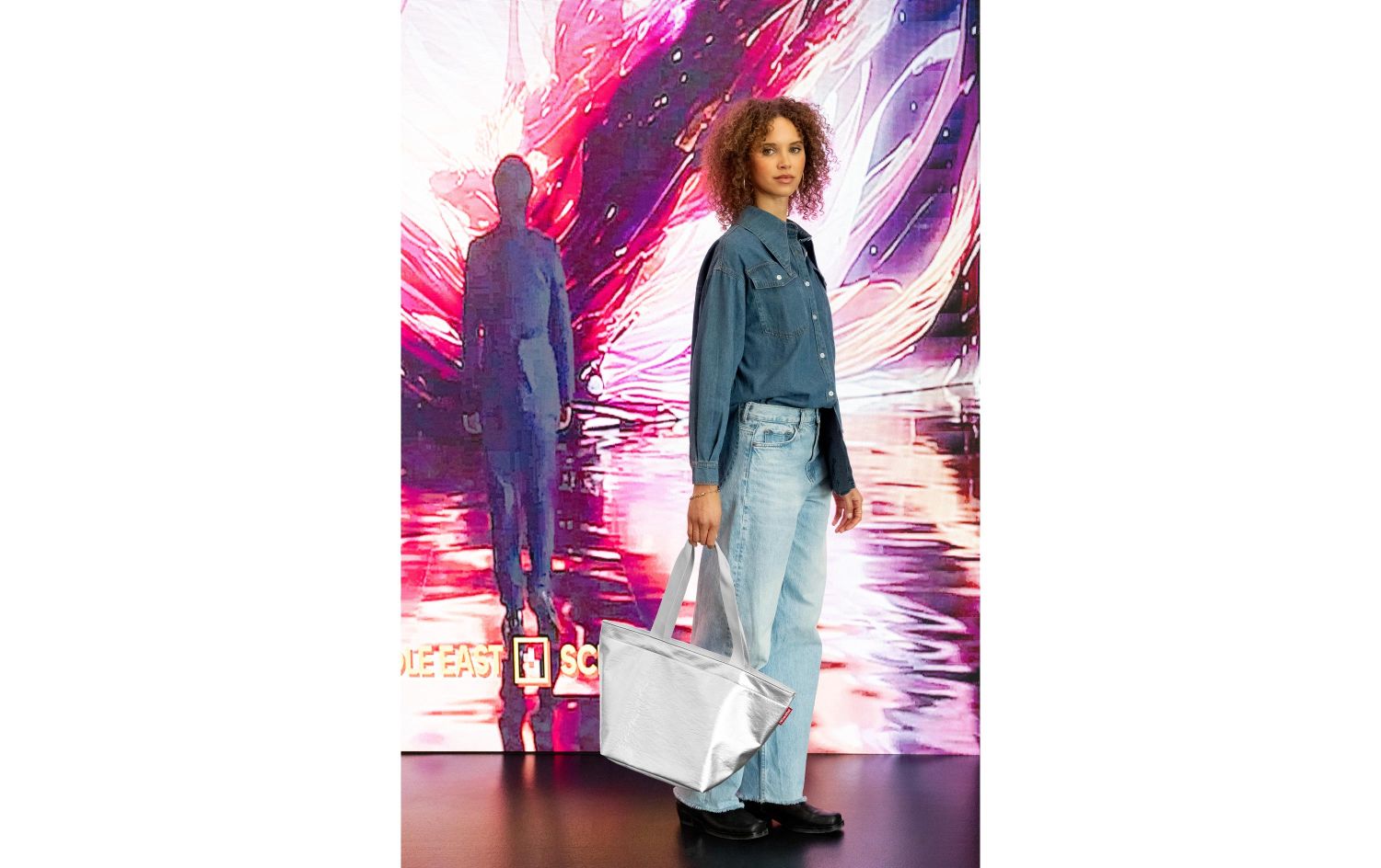 jeans, jeanshemd, tote bag, bis?, outfitzubehör