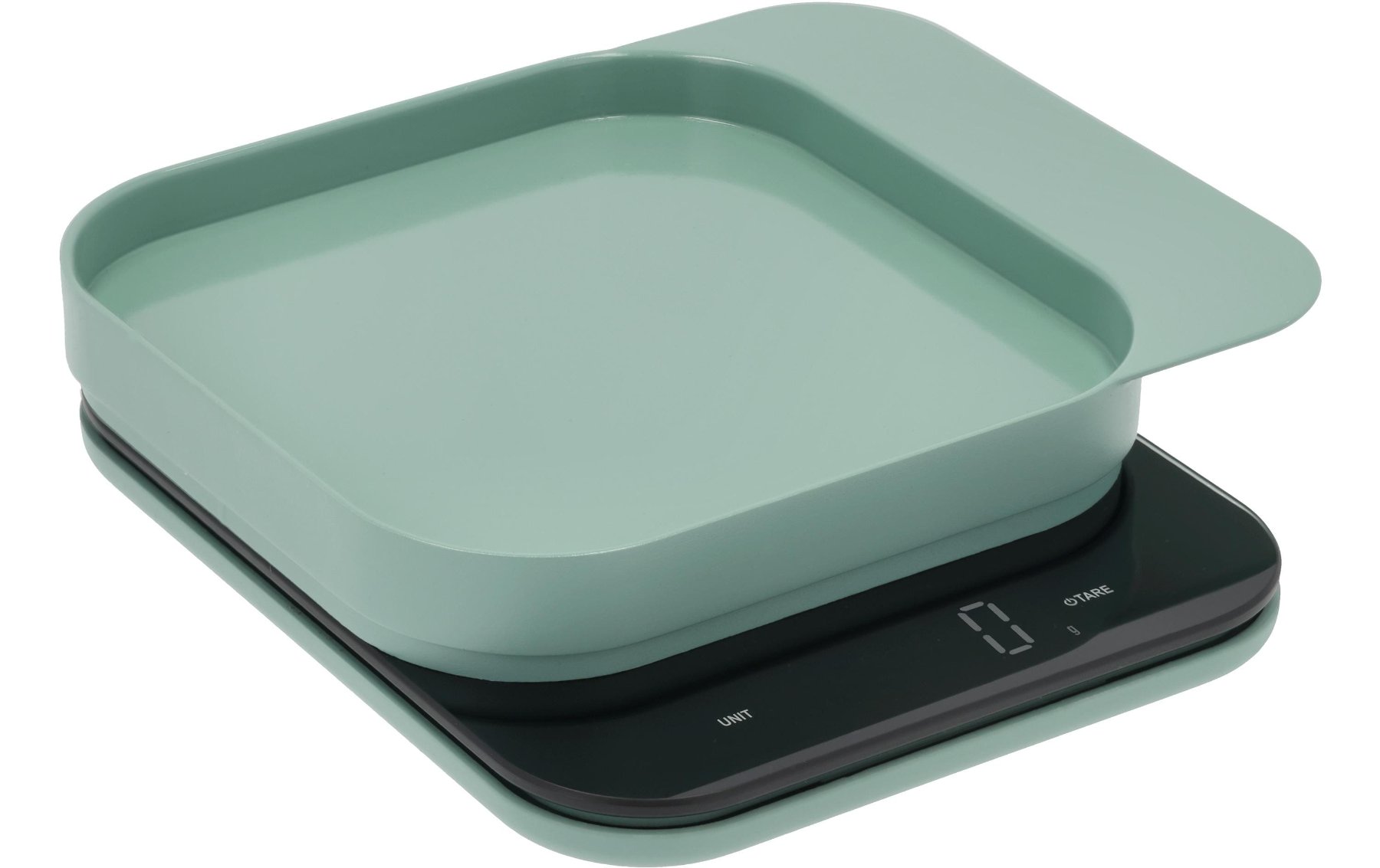 küchenwaage, digitalwaage, messbecher, grün, moderne design