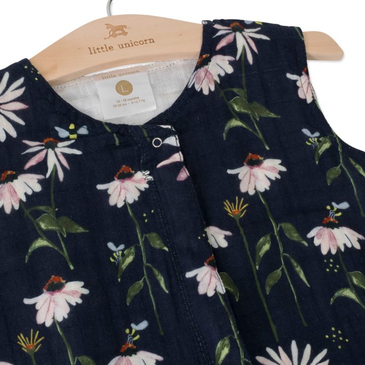 Cotton Muslin Sleeping Bag Gr. L - Dark Coneflower