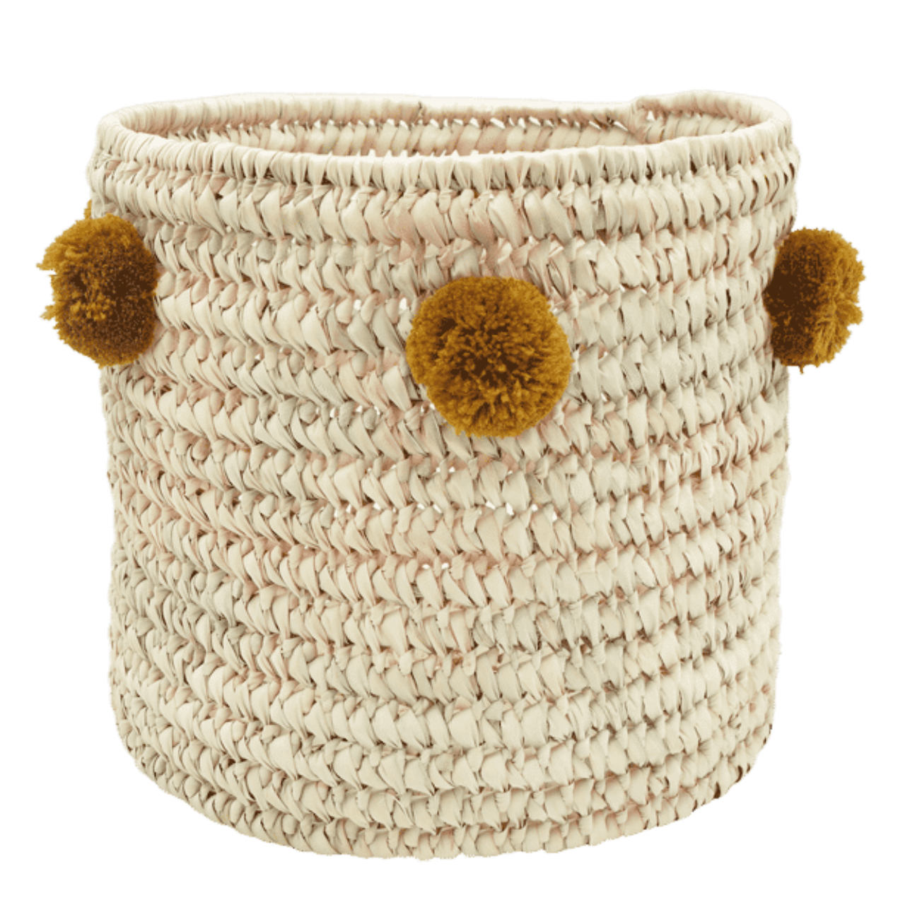 Kleiner Korb geflochten, 30cm, Senfgelb