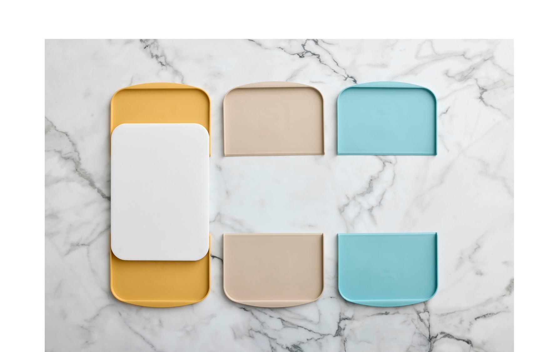 Essteller, Tablett, Melamin, Pastellfarben, Mehrteiliges Geschirr