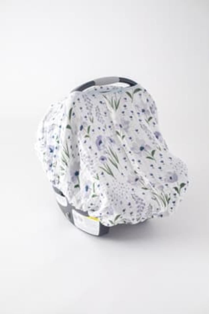Baumwoll-Muslin Sonnendach Blue Windflower