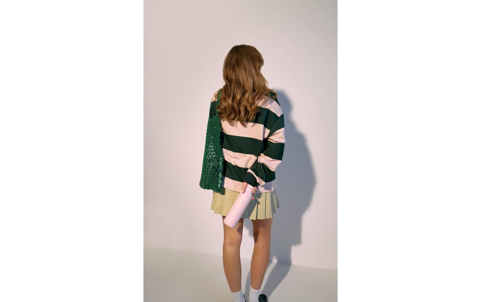 Streifen, Sweatshirt, Oversized, Tasche, Rock